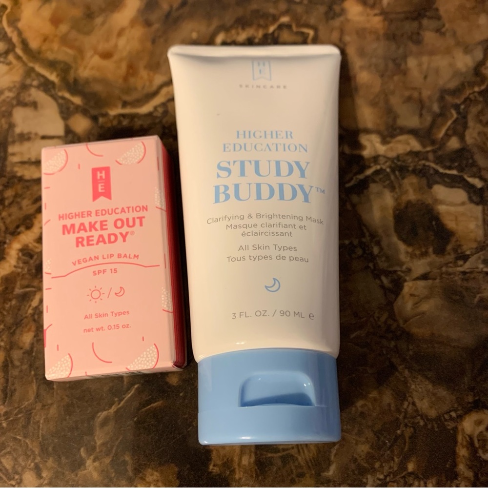 Higher Education Study Buddy Mask Make out Ready lip balm